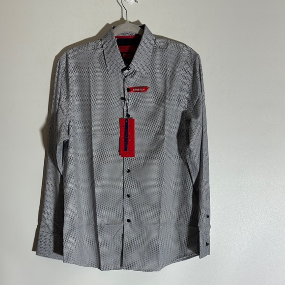 Stylish Black and White Dress Shirt